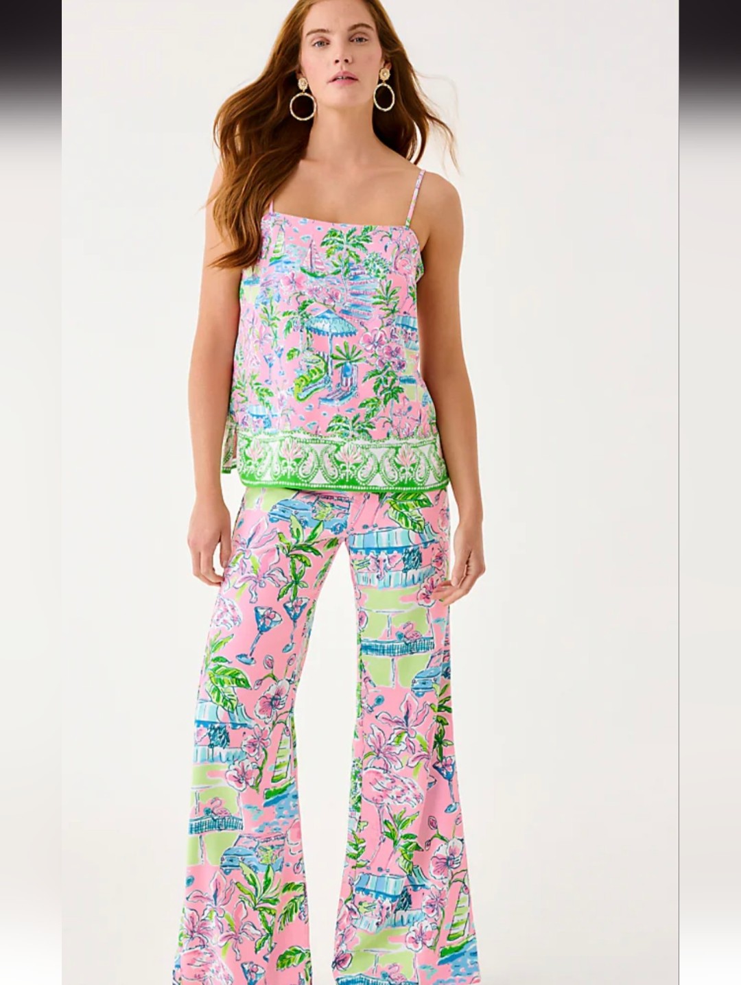 Lilly Pulitzer Sunny Dee Caroline Sleeveless Top & Polyanna Palazzo Set
